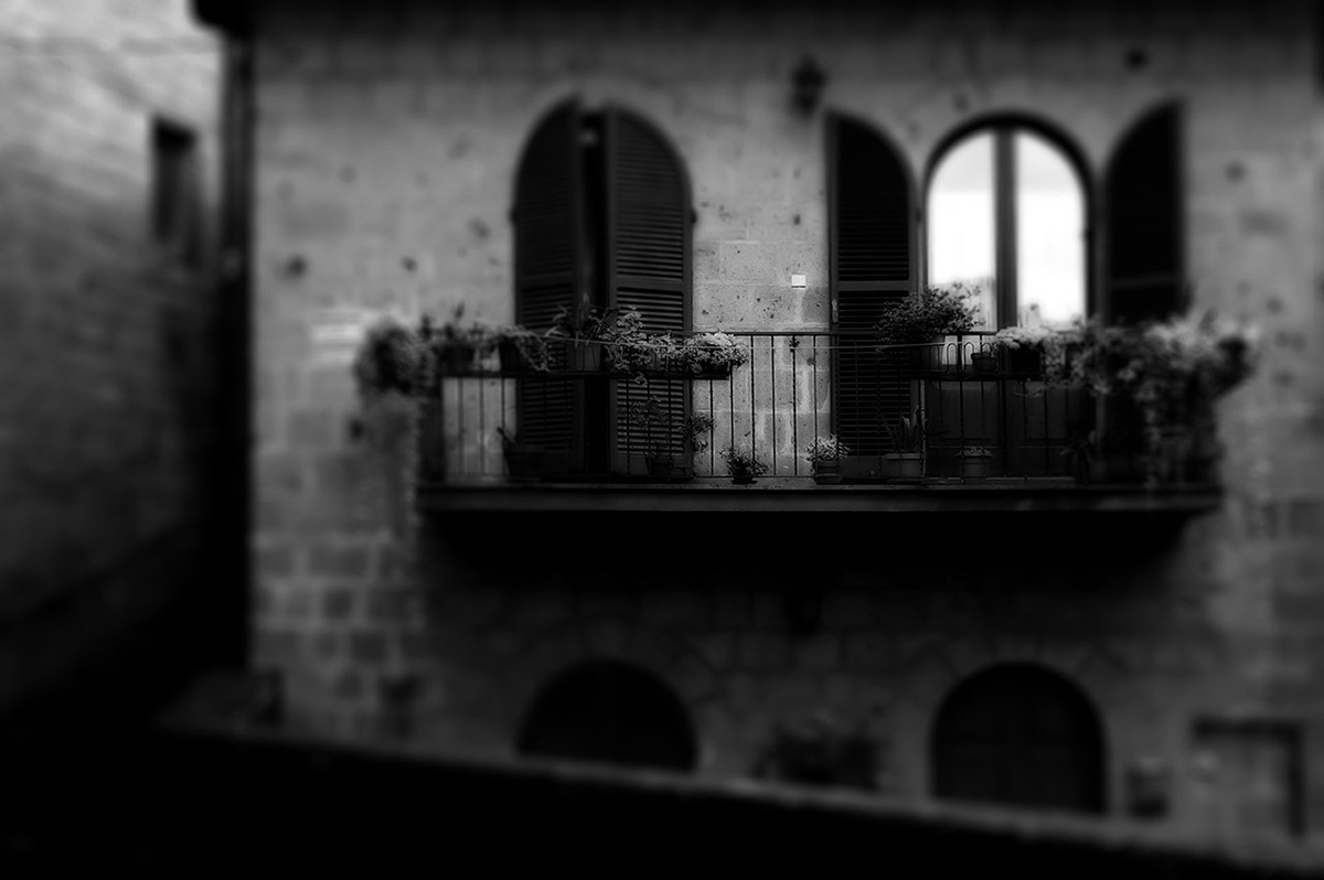 Balcony of Tuscan Villa in Italy